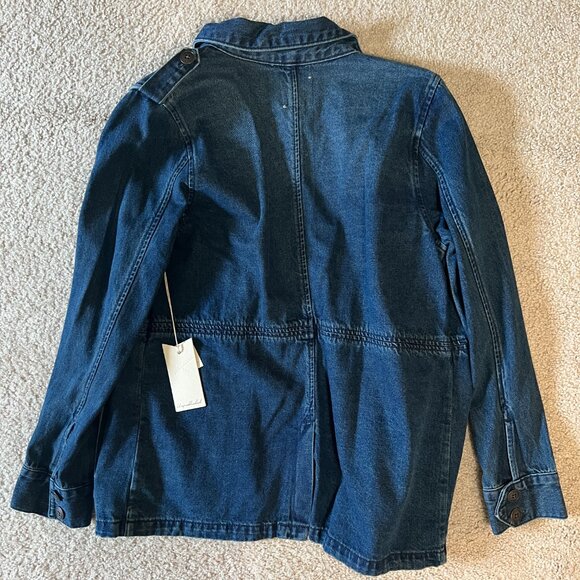 NWT Unpublished x Anthropologie Morgan Utility Denim Jacket, Size Medium - Picture 5 of 8